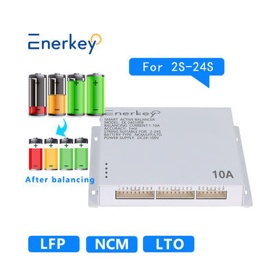 Αγορά Enerkey EK-24S10EB έξυπνος ενεργός εξισορρόπησης 10A 24S LCD μολύβδιου οξέος μπαταρίας εξισορρόπησης 24/36/48v/96v ηλεκτρονική κατασκευή